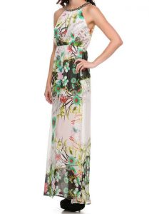 tropical print maxi dress